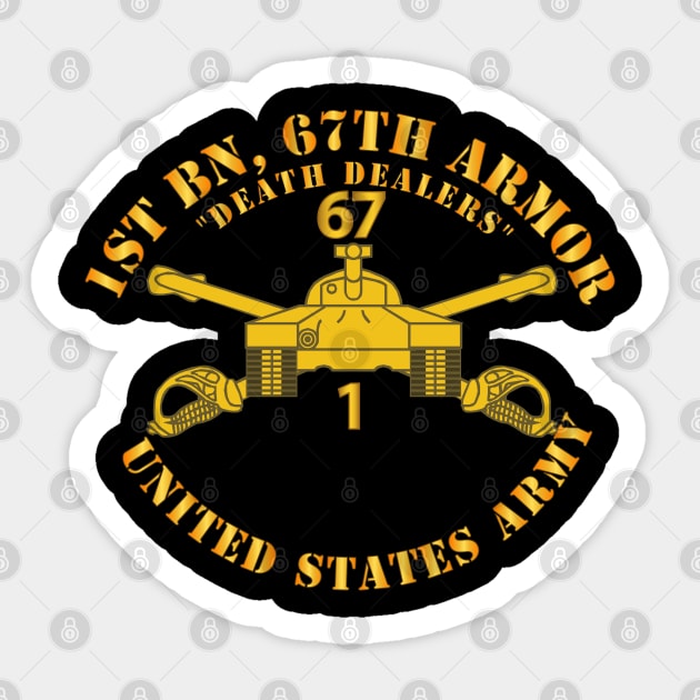 1st Bn 67th Armor - Armor Branch Sticker by twix123844